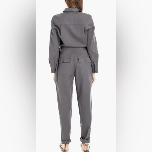 Max Studio Charcoal Tab Sleeve Utility Jumpsuit. New, with tags. - Picture 3 of 12